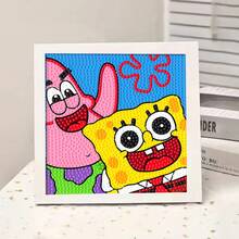 Panini SpongeBob Diamond Painting Set With Frame, Character Print DIY Diamond Painting Decor, Creative Gift - Sets - View 9