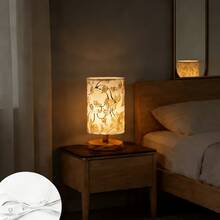 1个跨境独家LED实木USB插头字母圆形复古创意暖光LED台灯/床头灯 - 暖光 - 查看 7