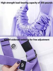 Correa ajustable de yoga aérea, cuerda colgante montada en el techo para flexibilidad, estiramiento, doblado hacia atrás, inversión - Multicolor - Ver 4