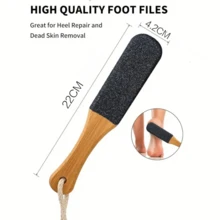 1pc Professional Foot Care File With Bamboo Handle, Effective Callus Remover For Smooth Soft Feet,Say Goodbye To Rough Feet - A - View 5
