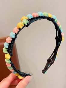 1pc Adjustable & Foldable Headband, Convenient Hair Accessory - Multicolor - View 6