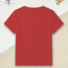 Camiseta Infantil 100% Algodão Estampa Ressurreição Páscoa Jesus Blusinha Cristã Religiosa  Unissex. Entrega Rápida. - Vermelho - Visão 3