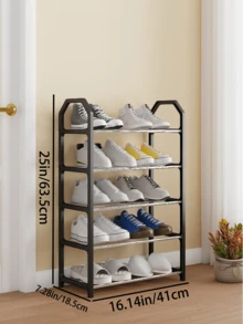 1pc 4-Tier Shoe Rack Organizer - Freestanding Shoe Cabinet, Suitable For Wardrobe, Entryway And Hallway - Easy To Install And Space-Saving - Multicolor - View 6