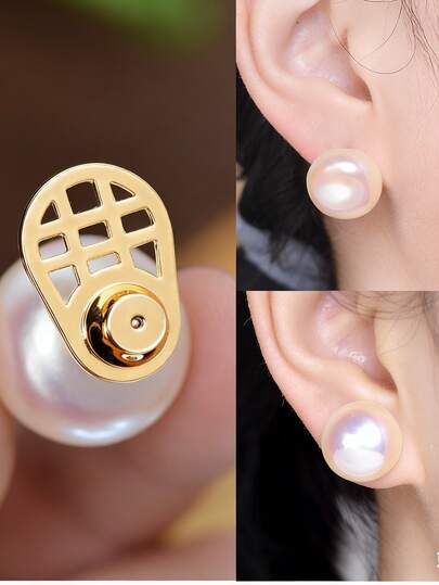 2 pièces Nouveaux supports de boucles d'oreilles, convient pour les boucles d'oreilles pendantes, conception durable, style unique, augmente la hauteur des boucles d'oreilles, convient pour porter des boucles d'oreilles plus lourdes, serrures de supports de boucles d'oreilles remplaçables