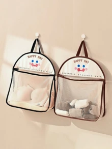 1pc Hanging Breathable Laundry Mesh Bag, Multi-Functional Sorting Storage Bag Suitable For Underwear, Socks, Closet, Dorm, Behind Door, Foldable, Household Essential - Multicolor - View 1