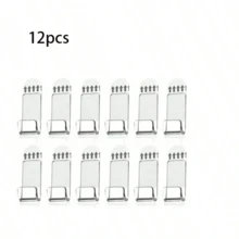 6/12/18pcs Vinyl Record Wall Mount Rack, Acrylic Material, Vinyl Record Display Shelf, Screwless Vinyl Record Wall Hanging Rack, Self-Adhesive Transparent Acrylic Vinyl Record Hooks, Fashionable Acrylic Record Rack, Suitable For Home And Office - Multicolor - View 12