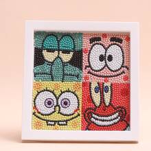 Panini SpongeBob Diamond Painting Set With Frame, Character Print DIY Diamond Painting Decor, Creative Gift - Sets - View 8