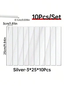 10pcs Rectangular Silvery Golden Black Mirror Self-Adhesive Removable Acrylic Mirror Anti-Shatter Wall Sticker For Entrance Corridor Stairs Bathroom Toilet Living Room Kitchen Classroom Dormitory Church Gym Office - 1mm - View 16