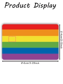 1pc Rainbow LGBTQ+ Credit Card Sticker, PVC Material Anti-Fingerprint Durable Anti-Scratch, Suitable For Men, Women, Couples, Decorative Sticker For Debit/Credit Cards, Transportation Cards, Student ID Cards - Multicolor - View 12