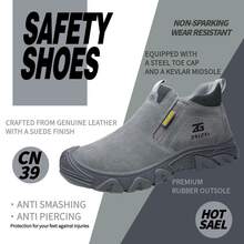 Giày bảo hộ lao động nam mũi thép, đế Kevlar chống đâm thủng - Nhẹ, thoáng khí, chống trượt, chống đâm thủng, chống va đập, đế trong EVA đệm êm ái và đế ngoài bằng cao su, phù hợp cho nam giới sử dụng ngoài trời/công nghiệp/đào tạo - Khóa cài, bền và thoải mái, phù hợp cho đi bộ đường dài, làm việc và mặc thường ngày, giày bảo hộ lao động nam, giày bảo hộ mũi thép, giày lao động nam, giày lao động thường ngày - Xám - Xem 20