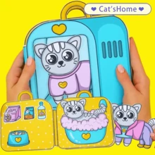 Sổ lưu niệm tự làm "Ngôi nhà của mèo", Sách tương tác cho trẻ em, Đồ chơi tự làm tương tác giữa cha mẹ và con cái, Sách truyện tự làm, Sách thủ công giáo dục sớm. - Nhiều màu - Xem 6