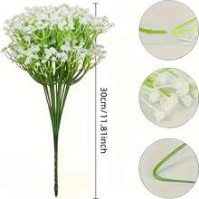 40件装 2种混合人造桉树叶枝，包括人造银元桉树叶、满天星花束、仿真绿植喷雾，适用于婚礼花束、中心装饰、花艺布置等，桉树叶枝，带浆果的仿真绿植，适用于婚礼花瓶、花束、家居花艺装饰、插花等。 - 綠色 - 查看 9
