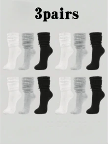 3 Pairs/6 Pairs/10 Pairs/20 Pairs Autumn Winter Knitted Socks, Hollow Knitted Socks, Open Toe Socks, Men's Tight Mid-Calf Socks, Tight Thigh High Socks, Autumn - Multicolor - View 12