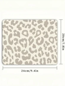 1pc Ergonomic Leopard Print Mouse Pad, 25*23cm, Suitable For Office And Home Computer Desk, Designed Without Wrist Rest, Light Color. Office Desk Accessory, Office Supplies, Desk Accessories, Mouse Pad, Desktop Mouse Pad - Multicolor - View 12