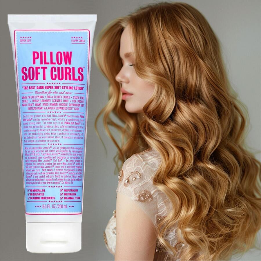Pillow Soft Curls Unisex Lotion Curl Defining Hair Styling Lotion For Curly Hair, Strictly Curls - Long Lasting Moisturizing Lightweight Gel For Maximum Curl Definition, Bounce & Shine - Styling Product Reduces Frizz