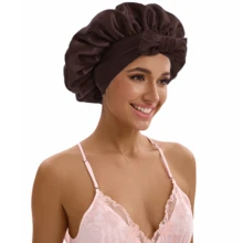 ZTZI Premium Satin Hair Protection Cap, Reusable Waterproof Shower Accessory - TT Matching Color Bow Round Hat - View 20