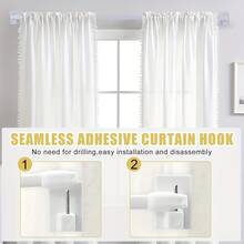 20/30 piezas Gancho autoadhesivo multifunción para barra de cortina, puerta trasera, ventana, almacenamiento, soporte para llaves y toallero de baño - Multicolor - Ver 7