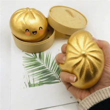 Large-Size Realistic Stress-Relief Bun Squeeze Toy: Slow-Rebound Char Siu Bun-Shaped Parody Food Toy-Fun, Soft, Slow-Rebound, Non-Sticky, Portable, Durable Easter Toy - 青檸色 - 查看 4