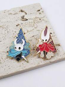 Hollow Knight Metal Brooch, Cartoon Game Character Accessory Badge, Creative Clothing Backpack Decor - Multicolor - View 2
