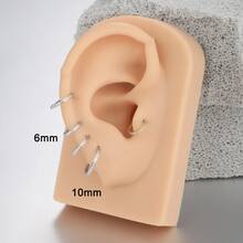 316L医用钢锆石鼻环，16G，适用于耳软骨、耳廓、耳屏、耳窝等部位的穿刺饰品。 - AS617 - 查看 4