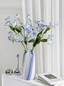 1/2/3 Pcs Artificial Large Lily Flowers, 70cm Fake Flowers Suitable For Wall, Living Room, Bedroom, Wedding, Party Decor, Tabletop Decor, Home, Kitchen, Wedding, Centerpiece, Office, Garden, Outdoor, House, Yard Decor, All Seasons - Blue - View 7