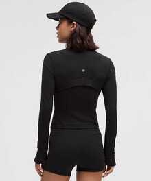 Lululemon Define Cropped Jacket Nulu LW3HWES - Black/Gold/Gold - View 2