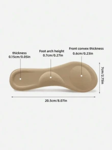 QKC 2pcs Women's High Heel Shoe Insoles, Soft & Comfortable, Self-Adhesive, Sweat-Absorbing & Anti-Slip, Suitable For Summer Sandals - Apricot - View 4
