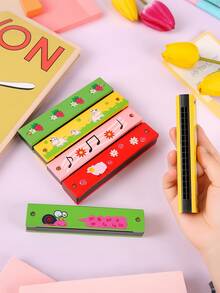 6 Pack Painted Harmonica Set, Double Row 16 Hole Playable Harmonica, Beginner Friendly Musical Instrument, Music Enlightenment Tool, Creative Gift For Birthday Valentine Easter Ramadan All Holidays - Multicolor - View 7