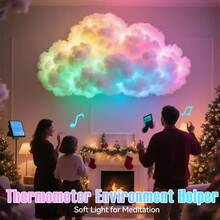 LED Cloud Lamp, Colorful Lightning Cloud 3D Night Light, DIY Atmosphere Decoration Lamp, Suitable For DIY Home Decor, Entertainment Room, Wall Decoration - Multicolor - View 2