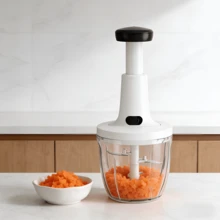 1pc Multifunctional Press Food Processor, Seasoning And Vegetable Chopper, Manual Press, And Portable, Easy To Operate, Kitchen Accessory. - Multicolor - View 5