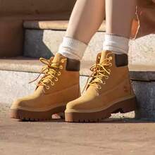 Timberland Giày bốt cổ cao chống thấm nước, buộc dây 6 inch dành cho nữ A5RJD - Màu vàng - Xem 1