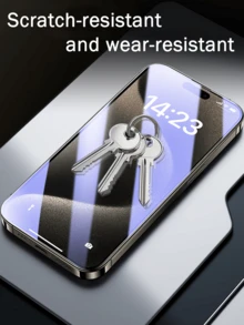 3片装隐私屏幕保护膜，兼容 17/16/15 Pro Max/14 Plus，钢化玻璃材质，兼容 13/11 Pro/X/XS Max/12 Mini/XR/6/7/8 Plus/SE2/SE3，防窥屏 - 無色 - 查看 3