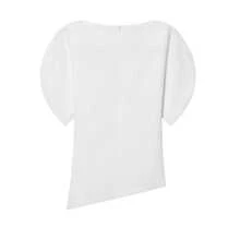 Top décontracté à manches bouffantes à la mode pour femmes, style européen et américain, blanc printemps/été - Blanc - Voir 10