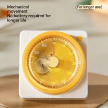 1pc Mechanical Magnetic Kitchen Timer, Visualized Time Management, Batteryless, Mechanical Visual Timer, Magnetic Kitchen Cooking Student Learning Time Manager, Kitchen Anti-Scorch Gadget - Multicolor - View 5