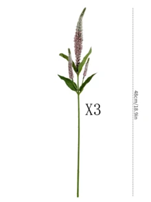 1/3/6支装仿真白色鼠尾草花，48厘米假花，适用于墙面、客厅、卧室、婚礼、派对、桌面、家居、厨房、书桌、中心装饰、办公室、花园、户外、房屋、庭院装饰，四季皆宜。 - 粉色 - 查看 8
