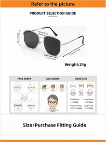 半副经典旅行款时尚眼镜，设计奢华，配有优雅眼镜盒，适合日常生活和驾驶。 - 金色 - 查看 9