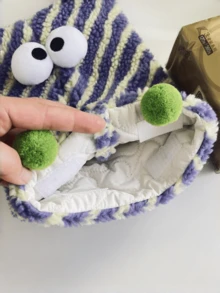 1个可爱怪兽汽车纸巾盒，趣味汽车纸巾架，带少女心的收纳礼物，可壁挂或独立摆放 - A - 查看 8