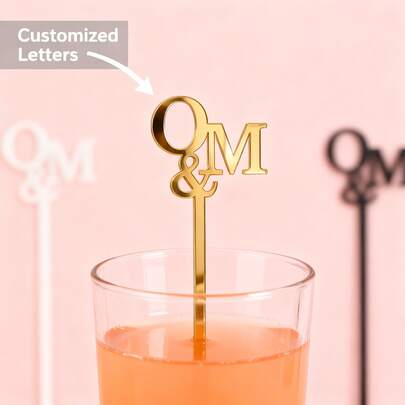 Que khuấy cocktail acrylic cá nhân hóa, que khuấy đồ uống tùy chỉnh, trang trí tiệc rượu, que khuấy cocktail acrylic cho đám cưới, que khuấy đồ uống cắt laser tùy chỉnh, thẻ đồ uống, phụ kiện trang trí ly rượu vang, đồ trang trí dễ lau chùi, chống nấm mốc, trang trí tinh tế, thích hợp cho sinh nhật, Ngày Valentine, Ngày của Mẹ, Ngày của Cha.