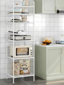 1 chiếc kệ đựng đồ bằng kim loại cải tiến, kệ sắp xếp đồ dùng phòng tắm, kệ để chân bồn rửa, kệ nhiều tầng đứng độc lập cho phòng tắm, nhà bếp, văn phòng, phòng học, phòng khách, quà tặng ngày lễ cho phòng tắm - Nhiều màu - Xem 9