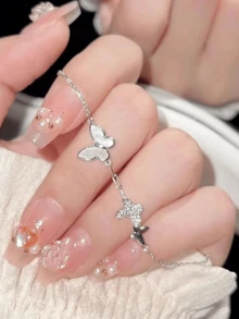 1 件装极简主义莫比乌斯环手链（女士款） - 銀色 - 查看 1