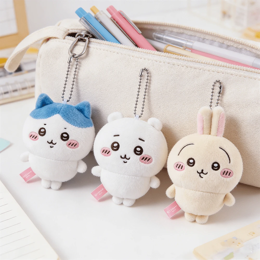 Móc khóa hình thú nhồi bông Miniso Chiikawa Series hoạt hình dễ thương Chiikawa Usagi Hachiware, búp bê nhồi bông mềm mại, móc chìa khóa balo, mặt dây chuyền, quà tặng lễ hội Giáng sinh - Nhiều màu - Xem 1