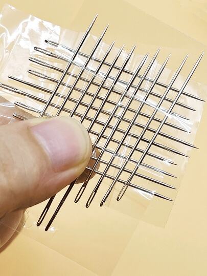 10 piezas Juego de agujas de coser a mano profesionales, agujas universales de varios tamaños y agujas de bordado para coser y remendar de manera versátil