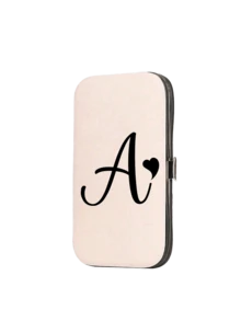 Initial Letter Print Travel Nail Care Set, Black A-Z Letters, Large Capacity Nail Care Storage Box, With Stainless Steel Tools, Ultra Sharp Anti-Splash Nail Clipper Set, Classic Design Scissor Case, Suitable For Beauty Essentials, Travel, Outings, Boarding School And Home Essentials. Perfect For Birthday Gifts, Graduation Gifts, Travel Accessories, Mother's Day Gifts, And Spring/Summer Essentials - Multicolor - View 15