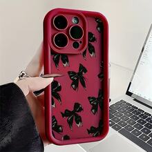 Esta funda para teléfono con estampado de nudos negros y terciopelo es compatible con Apple  16E/15/14/13/12/11/Pro/PLUS/Pro Max/MINI, S/A/M/NOTE, S/G/EDGE/E, Transition Spark/HANTOM/CAMON/INFINIX, Honor 400/PLAY/X/Y, OPPO Reno/A/F, 14/Redmi/POCO/NOTE y otros modelos. Está hecha de TPU transparente, sencillo, elegante y duradero. Es una opción ideal para el Día de San Valentín, Halloween, Navidad, para uso personal o como regalo. - Café integral - Ver 7