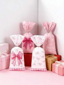 25/50/100 chiếc túi đựng quà cho bé chủ đề bướm, túi quà nơ hồng, hộp đựng kẹo, đồ dùng đóng gói quà tặng tiệc tùng có nơ, túi quà sinh nhật, túi quà tiệc tiết lộ giới tính. - Nhiều màu - Xem 2