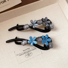 1pc Acrylic Resin Flower Minimalist Hair Clip - Multicolor - View 2