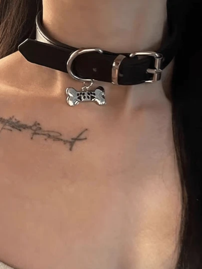 1件哥特洛丽塔蝴蝶蕾丝颈链，女士款