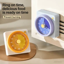 1pc Mechanical Magnetic Kitchen Timer, Visualized Time Management, Batteryless, Mechanical Visual Timer, Magnetic Kitchen Cooking Student Learning Time Manager, Kitchen Anti-Scorch Gadget - Multicolor - View 2