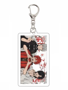 Serie de llaveros acrílicos de doble cara con diseños de dibujos animados lindos de la serie de anime Gokurakugai, accesorio para bolso, maleta, teléfono, coche. - Multicolor - Ver 7