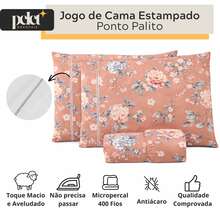 400 Thread Count Micropercal Bedding Set With Hemstitching, Double, Queen, And Single Sizes, Printed, Extra Soft And Comfortable Touch. - Rosa - Ver 6